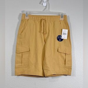 NWT Weatherproof Shorts Cargo Pockets Elastic Tan Brown Summer Kids Boy M 10/12